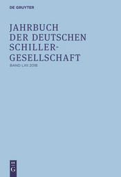 Buchcover: Jahrbuch der Deutschen Schillergesellschaft