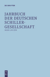 Buchcover: Jahrbuch der Deutschen Schillergesellschaft