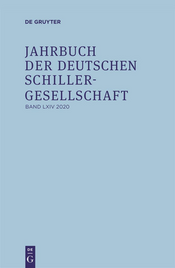 Buchcover: Jahrbuch der Deutschen Schillergesellschaft