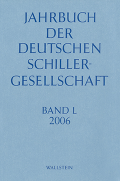 Buchcover: Jahrbuch der Deutschen Schillergesellschaft