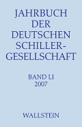 Buchcover: Jahrbuch der Deutschen Schillergesellschaft