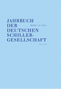 Buchcover: Jahrbuch der Deutschen Schillergesellschaft