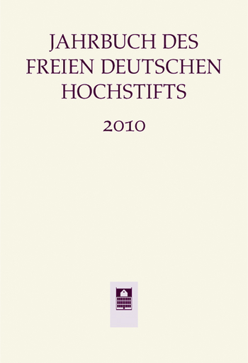 Buchcover: Jahrbuch des Freien Deutschen Hochstifts 2010