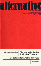 Buchcover: Die journalistische Form der Theorie