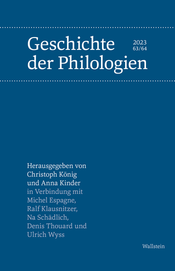 Buchcover: Geschichte der Philologien