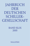 Buchcover: Jahrbuch der Deutschen Schillergesellschaft